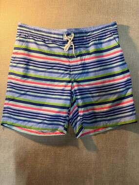 HiHo Tobago Men's Board Shorts in Tortola Multistripe